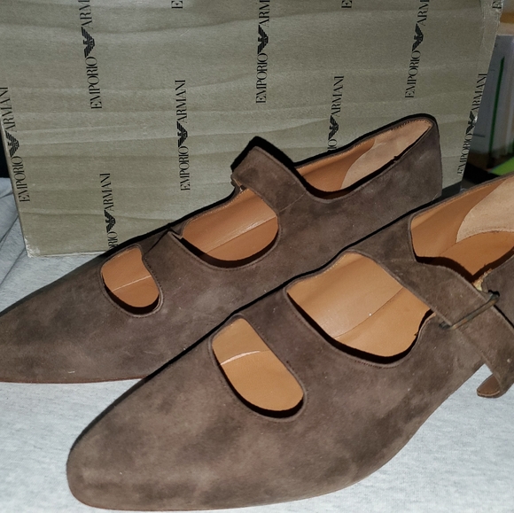 Emporio Armani Suede Heels - Picture 1 of 6